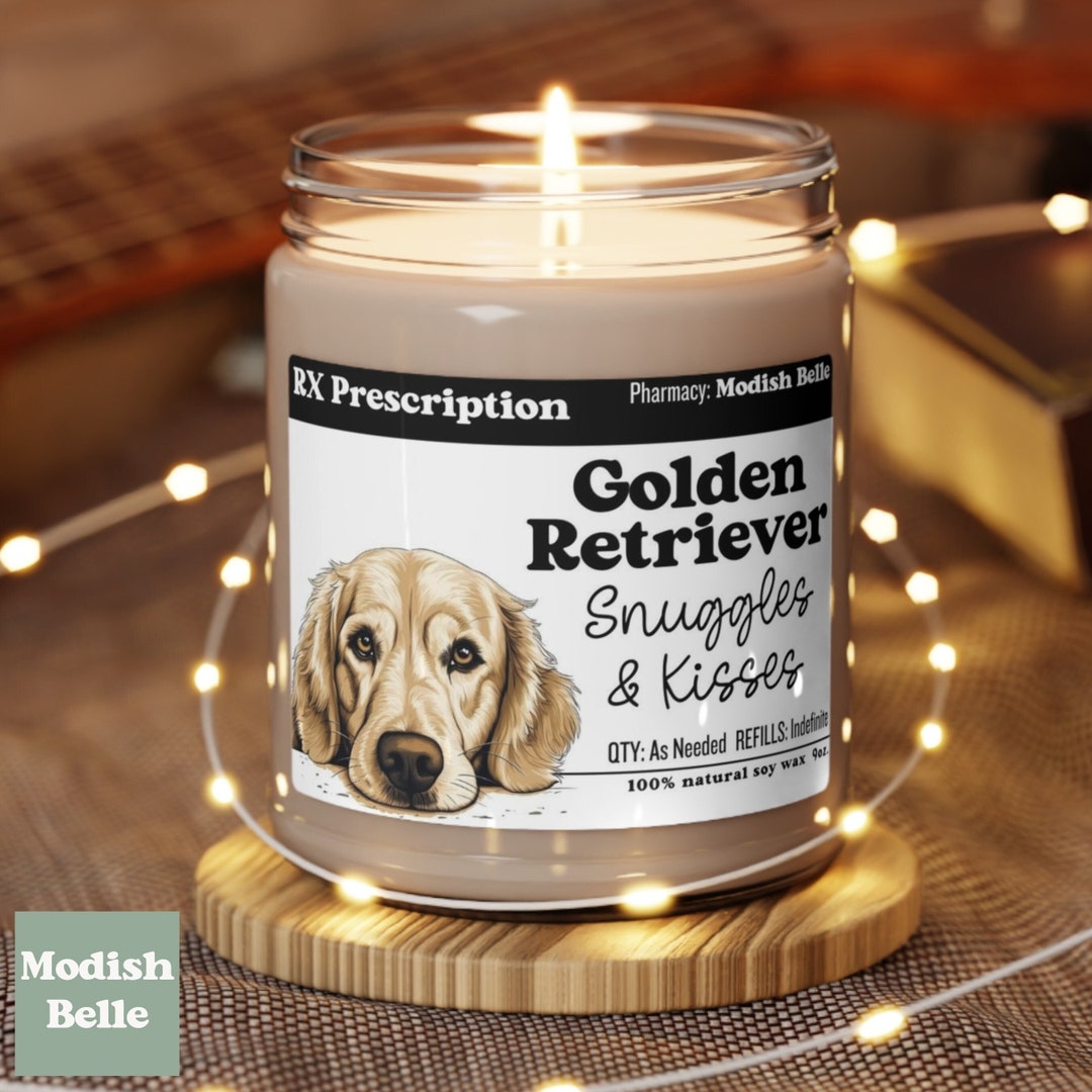 Golden Retriever Dog Candle, Funny Dog Candle for Pet Owner, Retriever