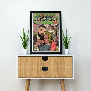 Drake - Cartel de lienzo Certified Lover Boy - Cartel de Hip Hop - Rap - Cartel del dormitorio - Arte de la pared - Decoración de la habitación
