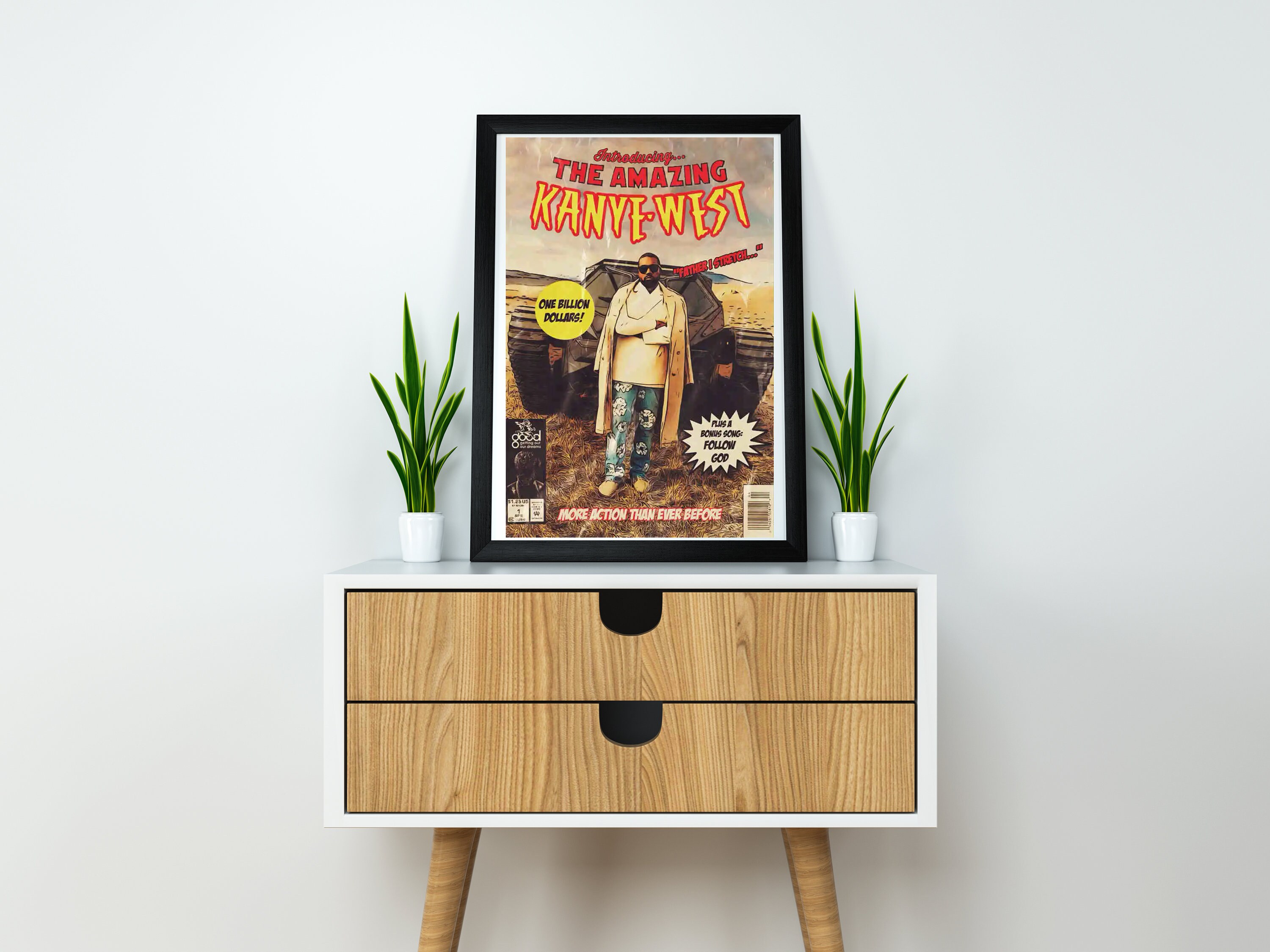 Kanye West - the Amazing Canvas Poster - the College Dropout 