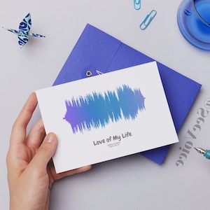 Código QR de arte de onda sonora personalizada, presente de gravação de voz para marido, presente de aniversário de um ano para ele, presente sentimental para namorado no dia dos pais