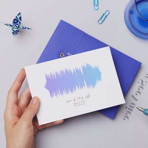 Benutzerdefinierte Soundwave Kunst QR-Code, Sprachaufnahme Geschenk für Ehemann, Papierjubiläumsgeschenk für ihn, Sentimentales Geschenk für Freund Vatertag