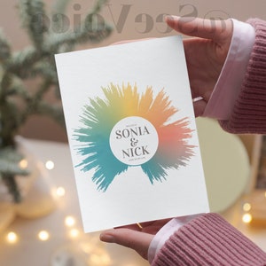 Benutzerdefinierte Soundwave Kunst QR-Code, Sprachaufnahme Geschenk für Ehemann, Papierjubiläumsgeschenk für ihn, Sentimental Geschenk für Freund Vatertag