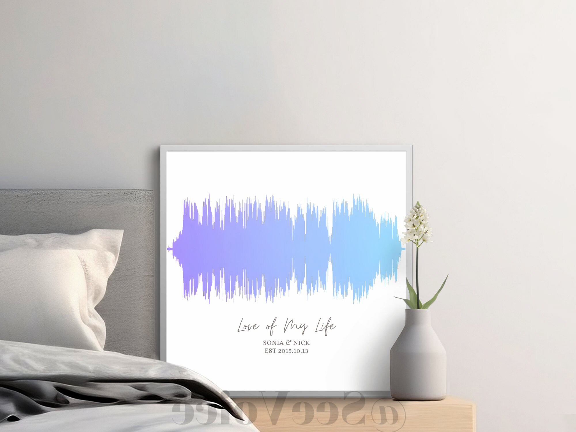 Soundwave Code Font Custom Soundwave Art QR Code Voice Recording Gift for - Etsy