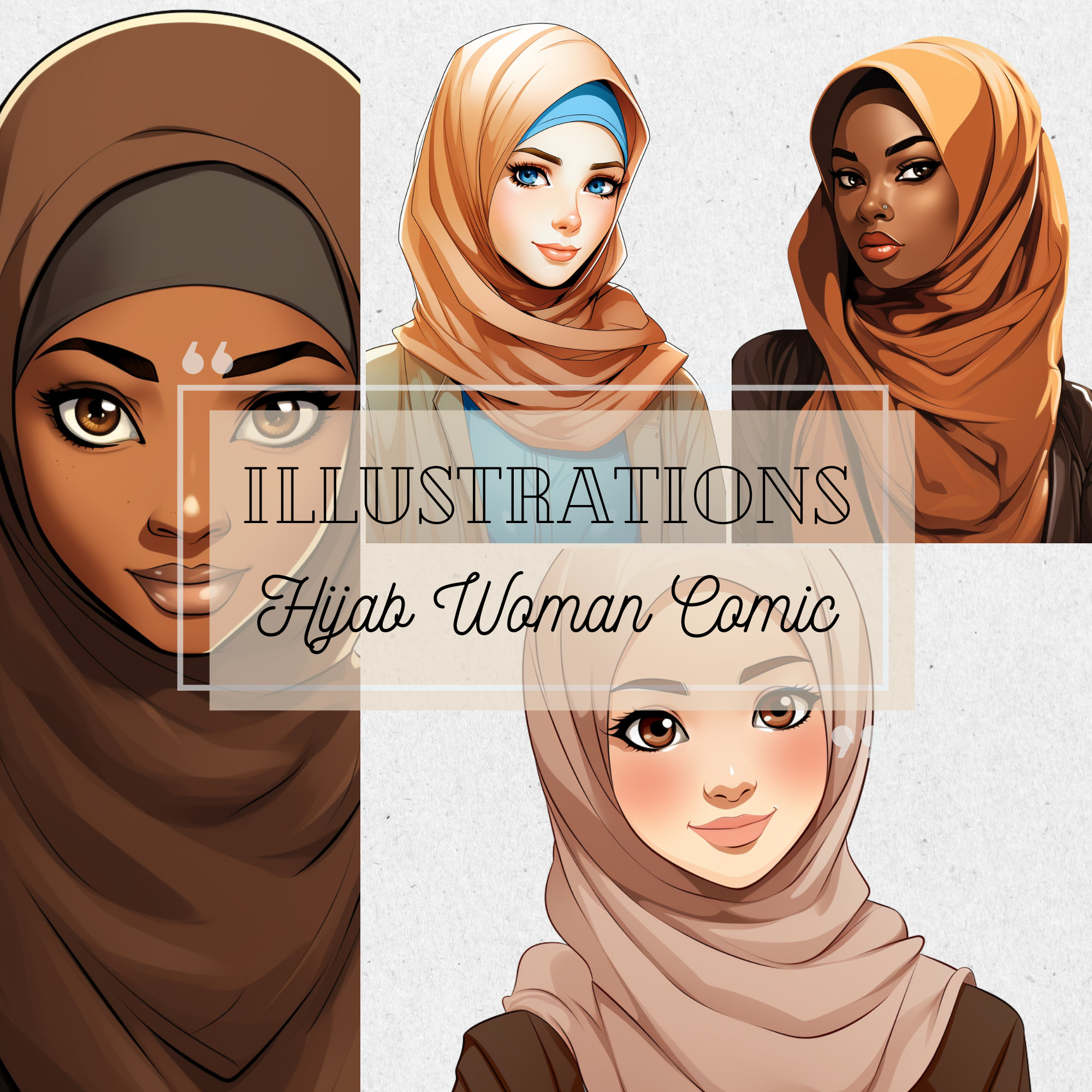 Beautiful Girl in Hijab Cartoon iPad Case & Skin for Sale by MrBadDream