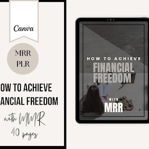 MRR guide Financial Freedom 40 Page with PLR, ebook PDF template with Mrr, Master Resell Rights , Passive Income,Small Business,Resell Right