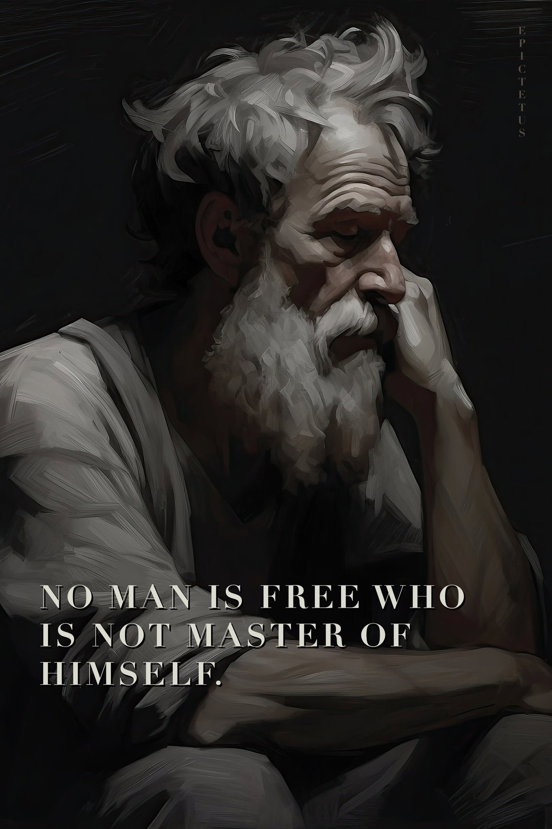 Epictetus Posters No Man is Free Epictetus Quotes Stoic Quotes