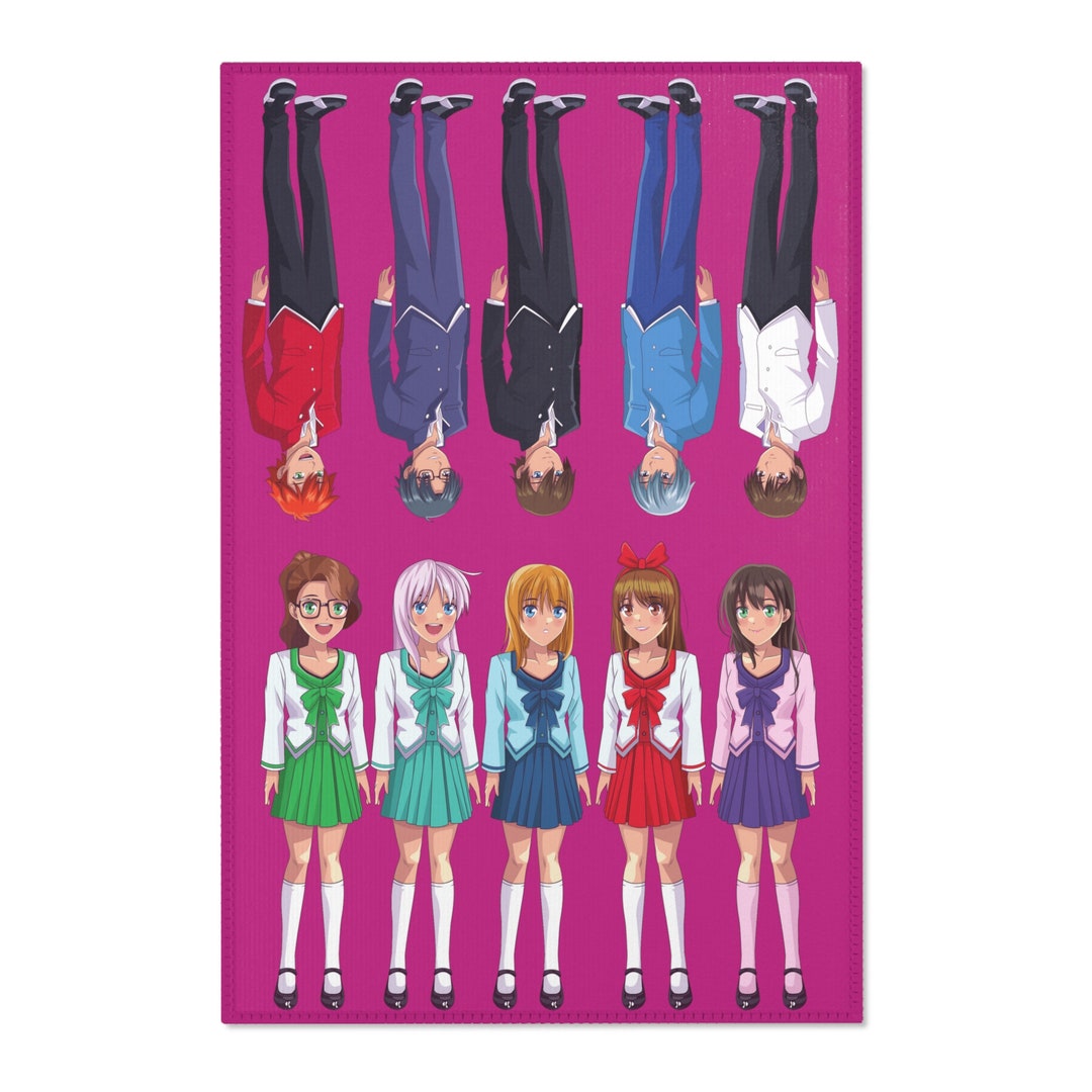 Anime Girl Rug Anime Rug/ Waifu/ Anime Girls/ Anime Girl Rug/ Etsy