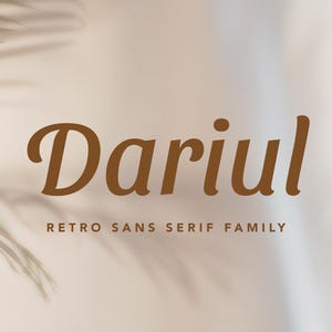 Lettertypefamilie Dariul Retro Sans Serif: Cricut & Procreate-lettertypen