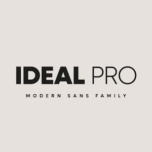 Ideal Pro Sans - Font Family, Sans Font, Cricut Font, Sans Serif Font, Procreate Fonts, Canva Fonts, Fonts for Cricut, Commercial License