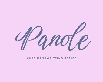 Panole Retro Calligraphy Handwriting Script with Alternates - Canva, Logo, Branding, Packaging, Cursive, Wedding Font