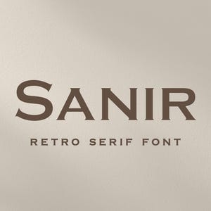 Sanir Retro Serif-lettertype: modern logo en Cricut-lettertype