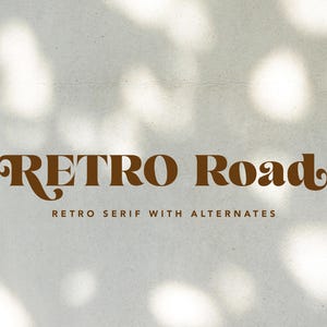 Retro Road Serif - Bold Serif, Serif Font, Retro Font, Cricut Font, Vintage Font, Procreate Font, Serif, Fonts for Cricut, Commercial Use