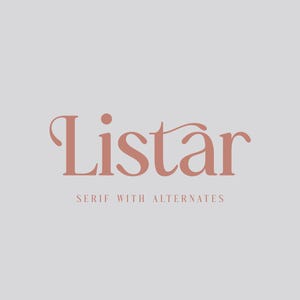 Listar Serif Font: Modern Elegant Typeface with Alternates