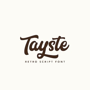 Tayste Script Font - Script Font, Handwritting Script Font, Cricut Fonts, Cursive Font, Branding Font, Fonts for Cricut, Procreate Fonts