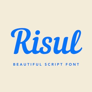 Risul Script Font - Handwritting Script Font, Cricut Fonts, Cursive Font, Branding Font, Fonts for Cricut, Procreate Fonts, Handwritten Font