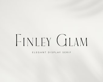 Finley Glam Elegant Art Deco Display Serif - Canva, Branding, Fashion, Luxury, Vintage, Glamour Font