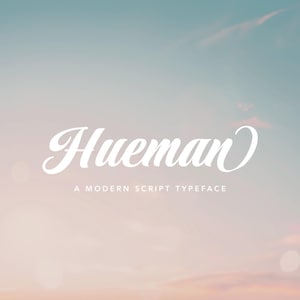 Hueman Font: Modern Handwritten Script with Alternates