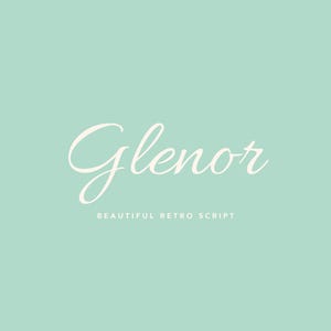 Glenor Calligraphy Font - Script Font, Handwritting Font, Cricut Fonts, Cursive Font, Branding Font, Cricut Font, Procreate Fonts