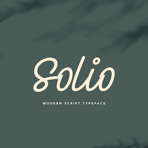 Solio Font - Handwritten Script Font, Cricut Fonts, Retro Font, Cursive Font, Branding Font, Fonts for Cricut, Procreate Fonts, Font