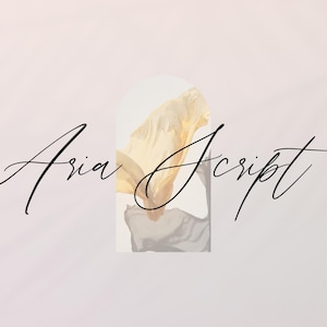 Aria Script Font - Handwritting Script Font, Cricut Fonts, Cursive Font, Branding Font, Fonts for Cricut, Procreate Fonts, Handwritten Font