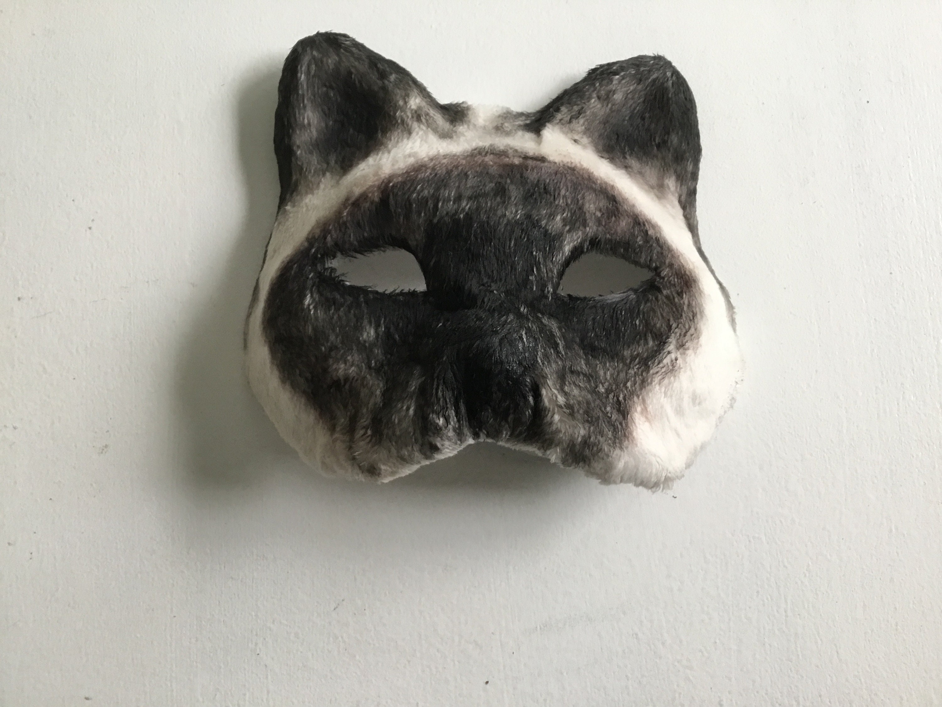 Black/Grey Siamese Therian/otherkin Half Cat Mask ⚠️READ DESC