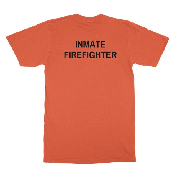 Pompiere detenuto, camicia da campo Cal Fire, t-shirt classica per adulti in cotone pesante