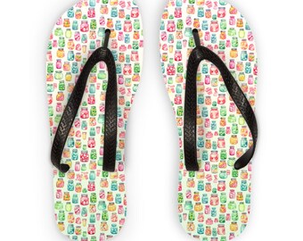 Cheap Cute Candy Yars Lime Flip Flops for Adults 2 different kinds of straps