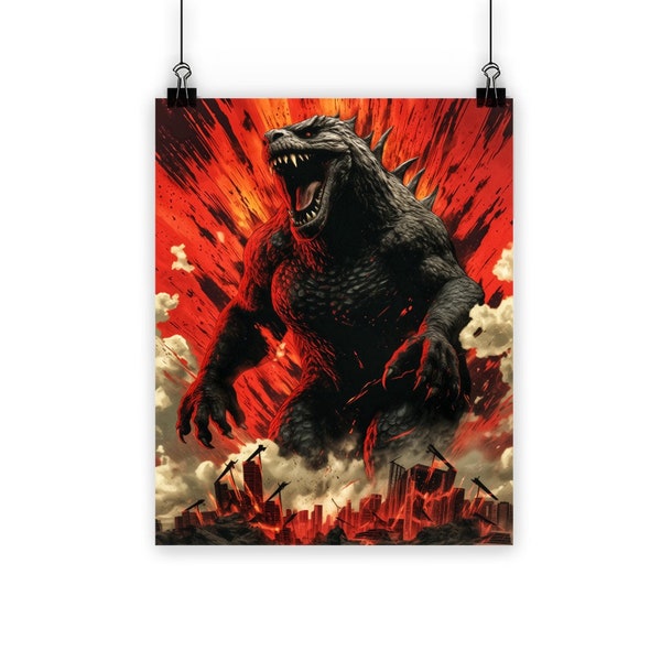 Iconic Monster Kaiju Reptile King Of Monsters Classic Poster