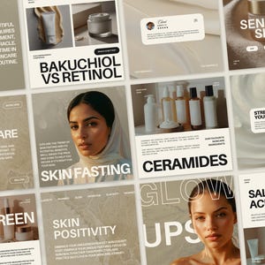Esthetician Instagram Posts, Beauty Therapy Instagram Templates, Esthetician Medspa Templates, Beauty Carousel Template, Skincare Images