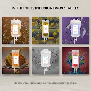 Vitamin Drip Bag Labels, IV Drip Bag Designs and Labels, IV Hydration Label, IV Therapy Marketing, Nurse Injector Post, Iv Infusion Business