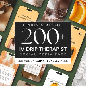 Med Spa Social Media Posts, IV Therapy Marketing, IV Hydration Business, Nurse Injector, IV Infusion Instagram, Vitamin Drip Canva Templates