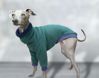 Pull Iggy, polaire Iggy à manches longues, demi-combinaison, vêtements pour lévriers, polaire pour chien résistante à l'eau, manteau pour chien, polaire pour chien