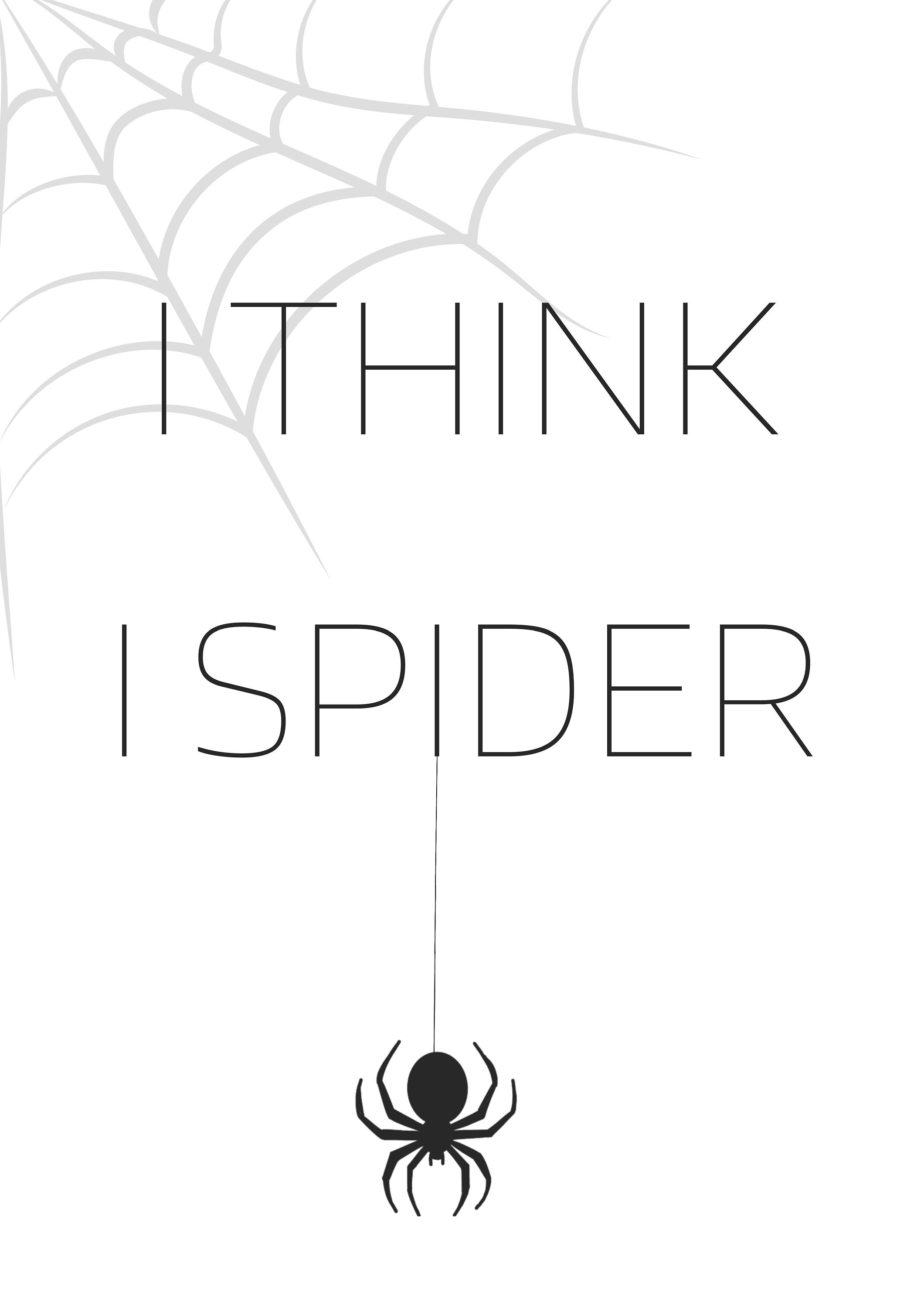 Mural i Think I Spider I Poster Saying I Mural Digital I Etsy