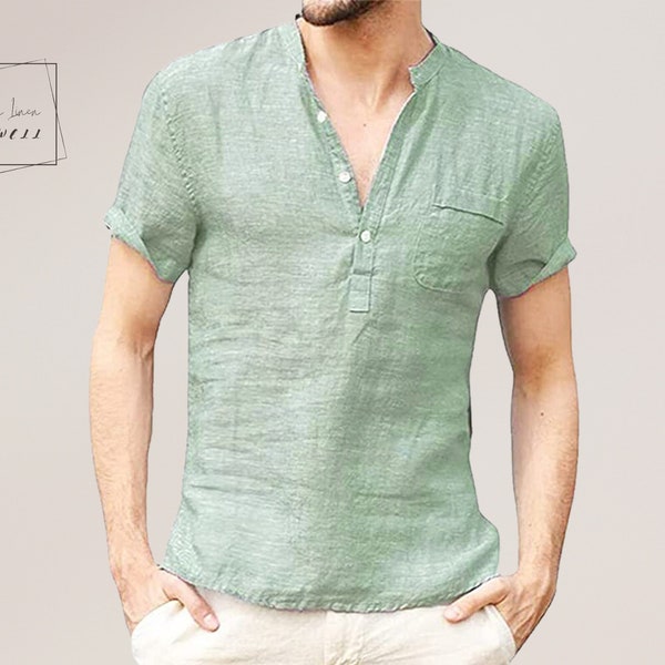 Men Linen Shirt - Etsy