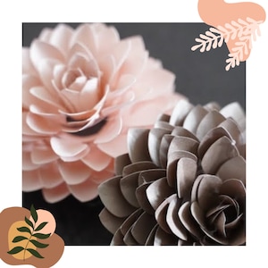 Dahlia Paper flower - SVG Paper Flower - DIY paper flower - svg template - Cricut- PDF