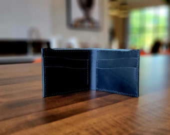 Mens bifold wallet, wallet, handmade, Italian leather.