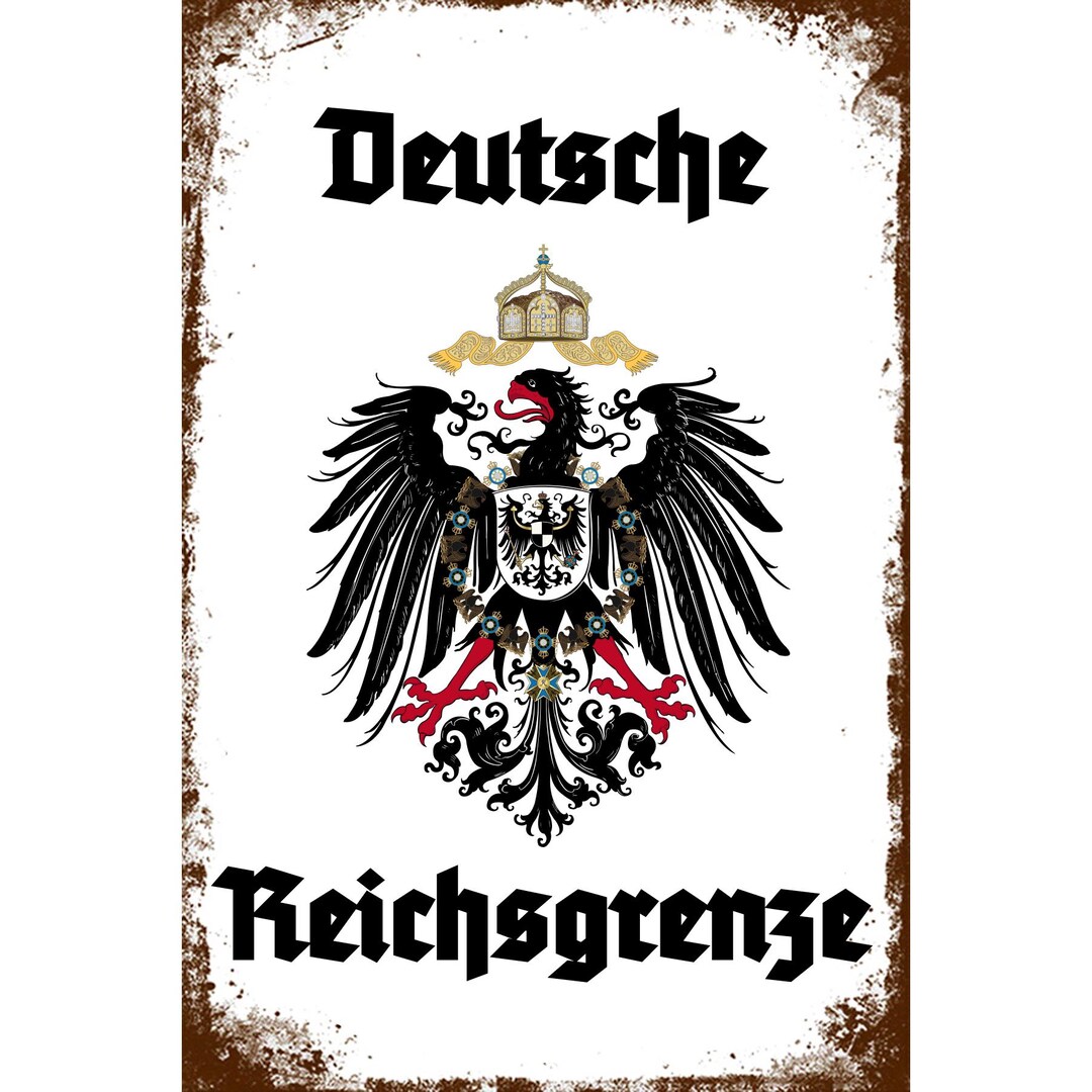 Retro Tin Sign GERMAN REICHSGRENERZE 30 X 20 Cm Metal Sign Vintage ...