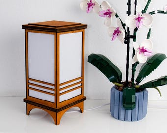 Wooden Japanese style rice paper lamp - Zen, Brown