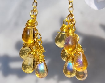 Honey rain earrings