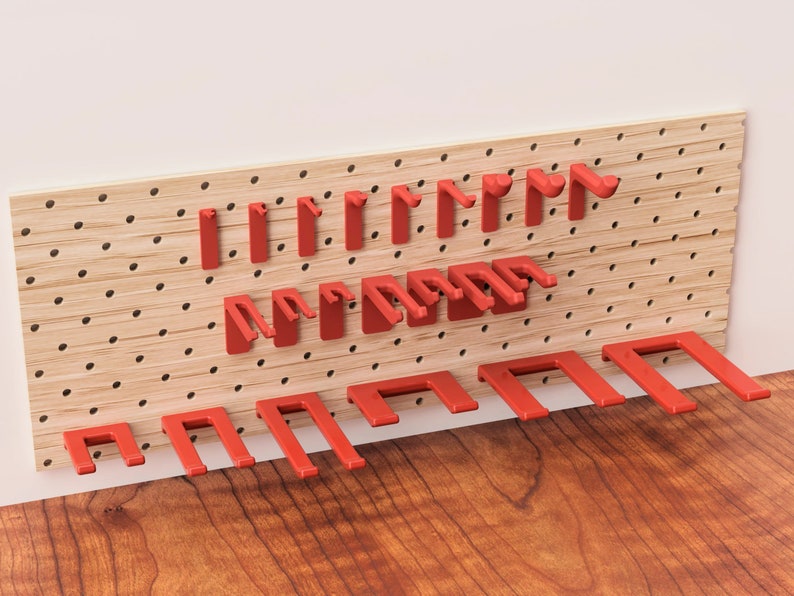 3D Printable Pegboard Hook Accessories Digital Files Bundle - Etsy