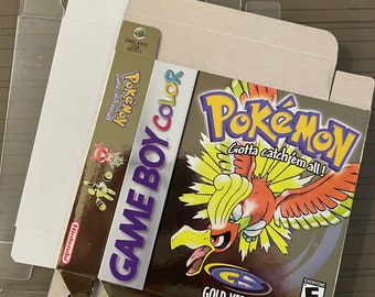 Pokemon Gold (Nintendo Game Boy Color) Box + Protector