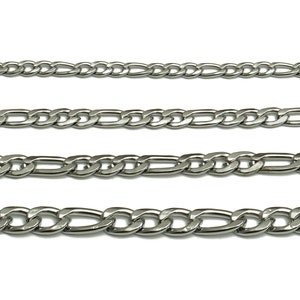 Steel Figaro Chain, Curb Chains, 304 Stainless Steel Figaro Chain, Curb Chains, Gold Stainless Steel Curb Chain For Necklace, Bracelet Chain
