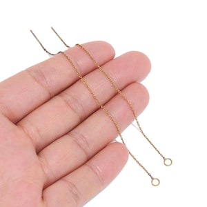 Ohrhaken mit Öse und Ketteneinfädler aus rohem Messing, DIY-Ohrringrohlinge für Schmuckhersteller, Zubehör für handgefertigten Schmuck