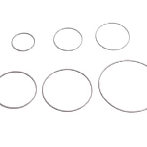 0,8 mm rund Hoop Connector, 201 Edelstahl-Ring, Silber Kreis Links, Schmuckzubehör, 0,8 mm Alle Größen 20mm 25mm 30mm 35mm 40mm 50mm