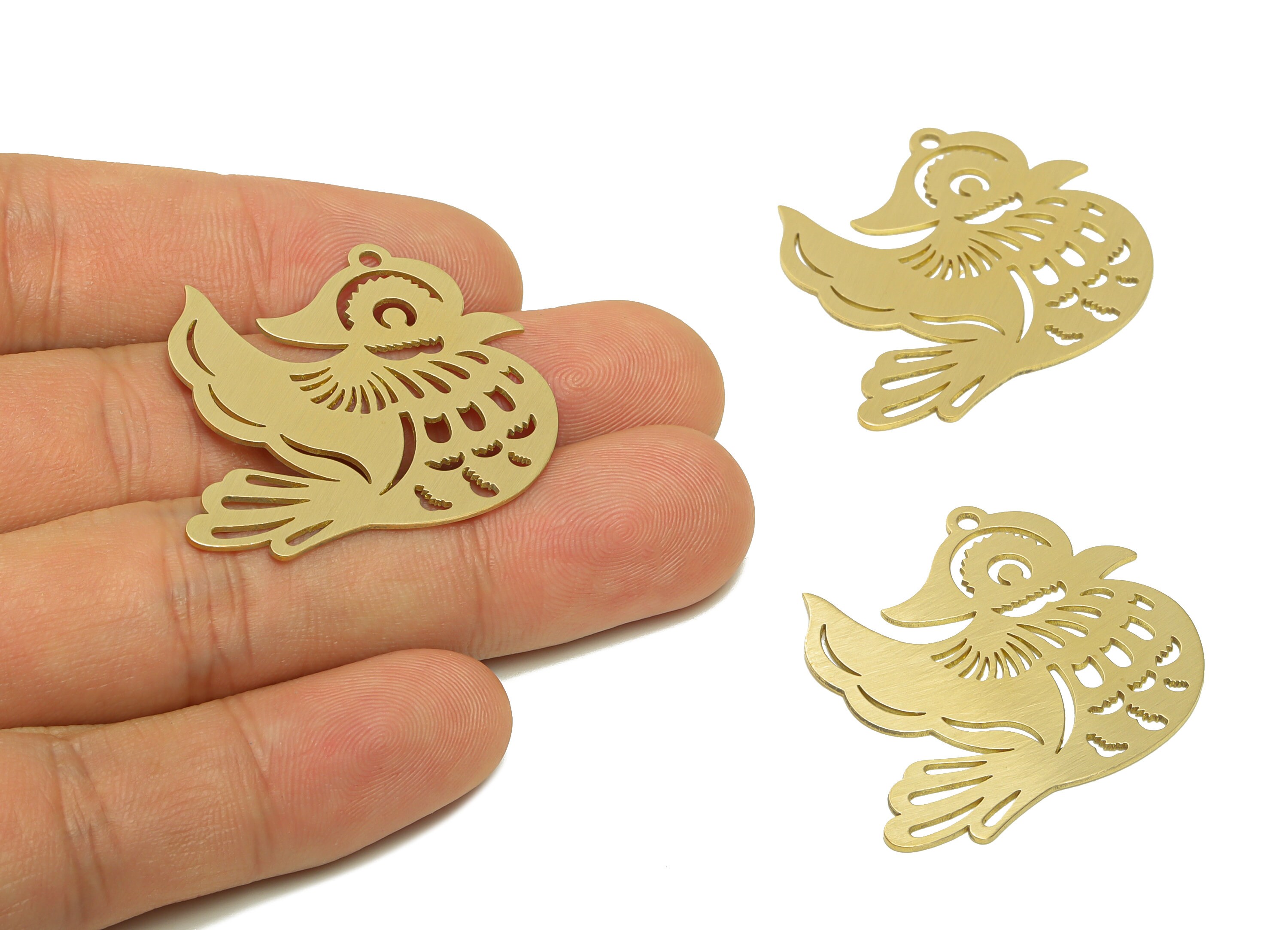 Cartoon Bird Laser Cut Charms Abstract Flying Bird Cutout Etsy