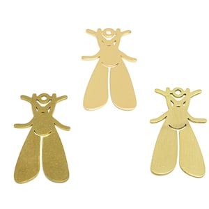 Moth Lasercut Earring Charm, Raw Brass Hollow Moth Insect Pendant, Handmade Polishing, 18K Real Gold Plating, Jewelry DIY 34.87*18.42*0.84mm