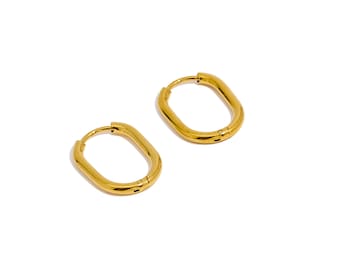 Inateannal Orecchini A Cerchio Ovale Ritorto Orecchini D'oro A Goccia Vuota Orecchini Boho Smalto Verde Orecchini A Cerchio Irregolare Goccia Gioielli Per Donne E Ragazze