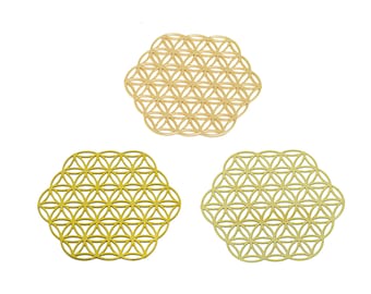 2pcs Raw Brass Hexagon Earring Charm, Flower Grilles Connector, Hollow 0.3mm Floral Charm, Earring Findings, Jewelry Supplies FB6837