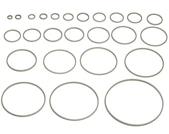 1mm Round Hoop Connector, 201 Stainless Steel Ring, Silver Circle Links, Jewelry Supplies, 1mm All Sizes 6mm 7mm 8mm 9mm ... 45mm 50mm 60mm