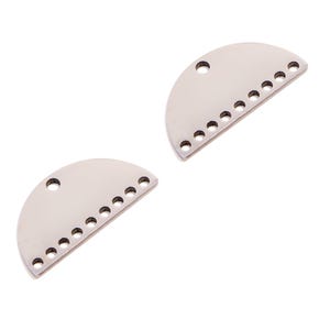 Steel Semicircle Tassel Connectors, Multi Hole Fringe Earring Base, 316 Stainless Steel, DIY Earring Jewelry Supply 15.86*7.9*0.98mm VK2334